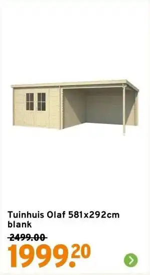 GAMMA Tuinhuis Olaf 581x292cm blank aanbieding