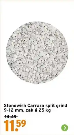 GAMMA Stonewish Carrara split grind 9-12 mm, zak á 25 kg aanbieding