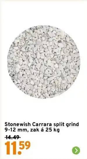GAMMA Stonewish Carrara split grind 9-12 mm, zak á 25 kg aanbieding