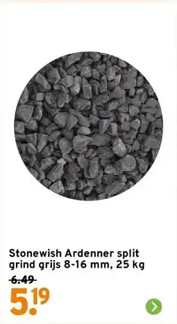 GAMMA Stonewish Ardenner split grind grijs 8-16 mm, 25 kg aanbieding