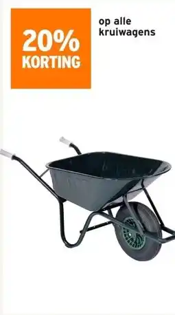 GAMMA 20% KORTING op alle kruiwagens aanbieding
