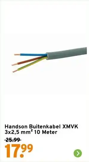 GAMMA Handson Buitenkabel XMVK 3x2,5 mm² 10 Meter aanbieding