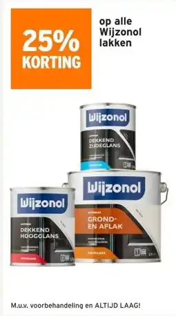 GAMMA 25% korting op alle wijzonol lakken aanbieding