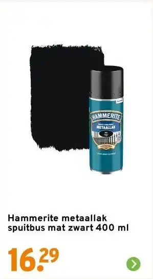 GAMMA Hammerite metaallak spuitbus mat zwart 400 ml aanbieding