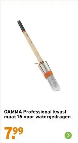 GAMMA GAMMA Professional kwast maat 16 voor watergedragen verf aanbieding