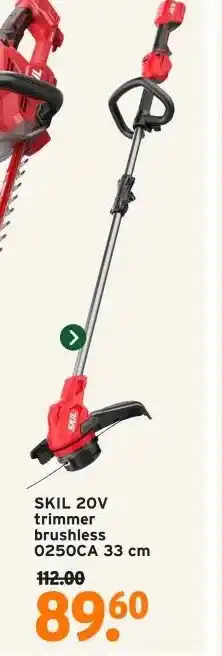 GAMMA SKIL 20V trimmer brushless 0250CA 33 cm aanbieding