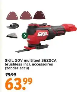 GAMMA SKIL 20V multitool 3622CA brushless incl. accessoires (zonder accu) aanbieding