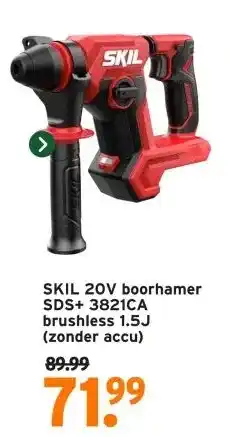 GAMMA SKIL 20V boorhamer SDS+ 3821CA brushless 1.5J (zonder accu) aanbieding