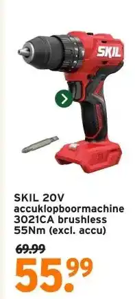 GAMMA SKIL 20V accuklopboormachine 3021CA brushless 55Nm (excl. accu) aanbieding