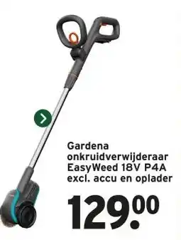 GAMMA Gardena onkruidverwijderaar EasyWeed 18V P4A excl. accu en oplader aanbieding