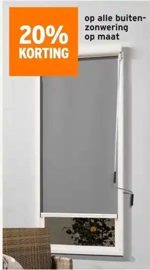 GAMMA 20% KORTING op alle buiten- zonwering op maat aanbieding