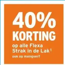 GAMMA 40% KORTING op alle Flexa Strak in de Lak¹ aanbieding