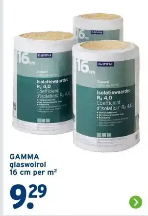 GAMMA GAMMA glaswolrol 16 cm per m² aanbieding