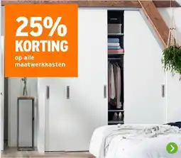 GAMMA 25% KORTING op alle maatwerkkasten aanbieding