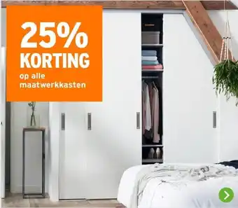 GAMMA 25% KORTING op alle maatwerkkasten aanbieding