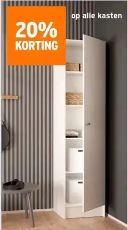 GAMMA 20% KORTING op alle kasten aanbieding