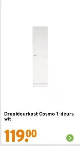 GAMMA Draaideurkast Cosmo 1-deurs wit aanbieding