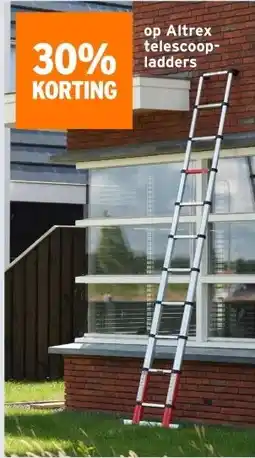 GAMMA 30% KORTING op Altrex telescoop- ladders aanbieding