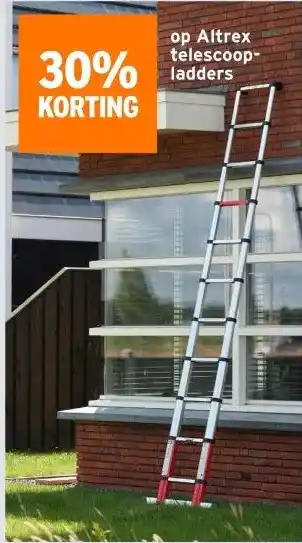 GAMMA 30% KORTING op Altrex telescoop- ladders aanbieding