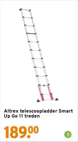 GAMMA Altrex telescoopladder Smart Up Go 11 treden aanbieding