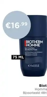 ICI Paris XL Biotherm Homme of Pure Bijvoorbeeld: 48H Deodorant Roll-On aanbieding
