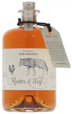 Gall & Gall Rooster & Wolf Fine Brandy 70CL Cognac & Brandy aanbieding