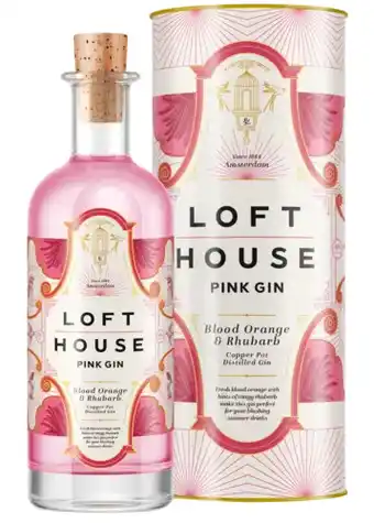 Gall & Gall Loft House Pink Gin Rhubarb & Bloodorange 70CL Mixen aanbieding