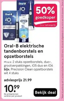 Etos Oral-B elektrische tandenborstels en opzetborstels aanbieding