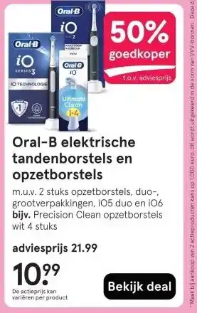 Etos Oral-B elektrische tandenborstels en opzetborstels aanbieding