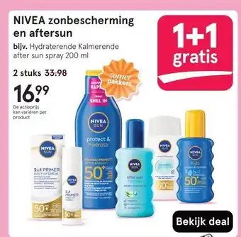 Etos NIVEA zonbescherming en aftersun aanbieding