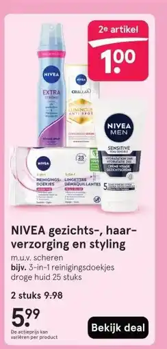 Etos NIVEA gezichts-, haar- verzorging en styling aanbieding