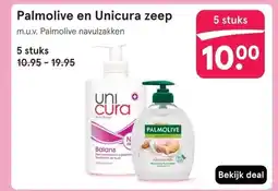 Etos Palmolive en Unicura zeep aanbieding
