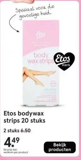 Etos Etos bodywax strips 20 stuks aanbieding