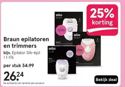 Etos Braun epilatoren en trimmers aanbieding