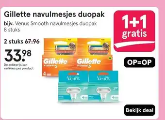 Etos Gillette navulmesjes duopak aanbieding