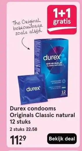 Etos Durex condooms Originals Classic natural 12 stuks aanbieding