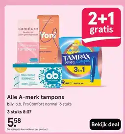 Etos Alle A-merk tampons aanbieding