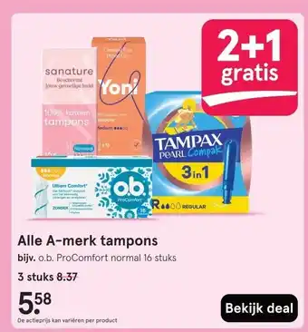 Etos Alle A-merk tampons aanbieding