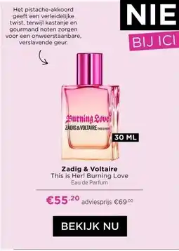 ICI Paris XL Zadig & Voltaire This is Her! Burning Love Eau de Parfum aanbieding
