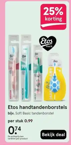 Etos Etos handtandenborstels aanbieding
