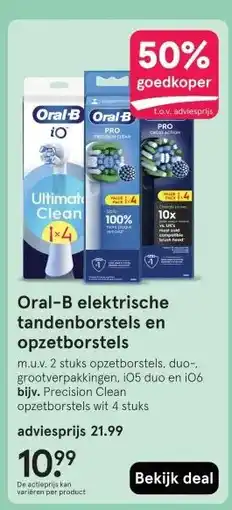Etos Oral-B elektrische tandenborstels en opzetborstels aanbieding