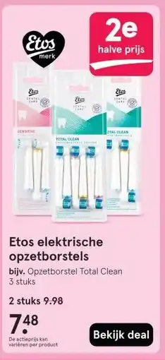 Etos Etos elektrische opzetborstels aanbieding