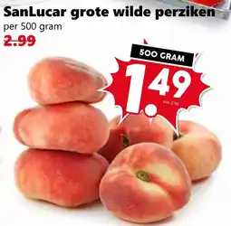 Coop SanLucar grote wilde perziken aanbieding