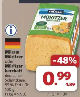 Combi Milram Müritzer oder Müritzer herzhaft aanbieding