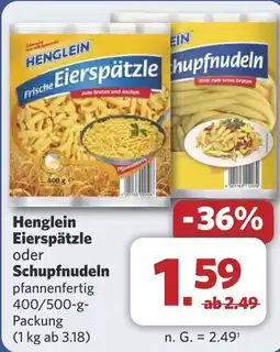 Combi Henglein Eierspätzle oder Schupfnudeln aanbieding