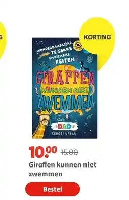 Bruna Giraffen kunnen niet zwemmen aanbieding