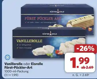 Combi Vanillerolle oder Eisrolle Fürst-Pückler-Art aanbieding