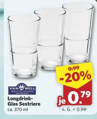 Combi Longdrink- Glas Sestriere aanbieding