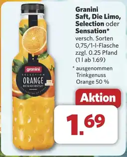 Combi Granini Saft, Die Limo, Selection oder Sensation⭑ aanbieding