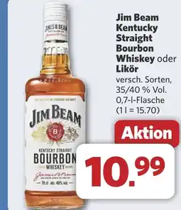 Combi Jim Beam Kentucky Straight Bourbon Whiskey oder Likör aanbieding